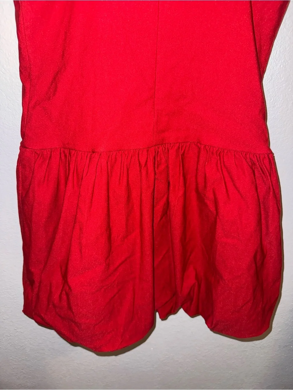 Art Class Red Girls' Bubble Dress with Shoulder Bows Large (10/12)
